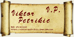 Viktor Petrikić vizit kartica